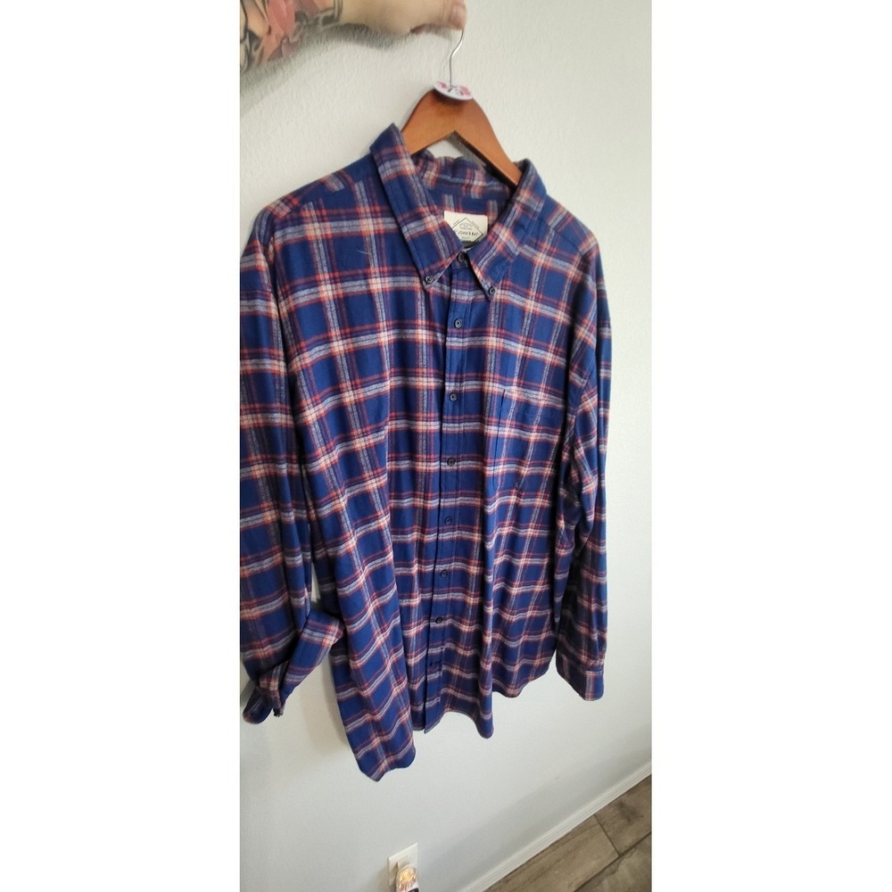 St Johns Bay Lumberjack Flannel Shirt Mens 3XLT Super Soft Long Sleeve #73
